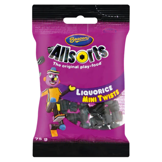Beacon Allsorts Mini Liquorice Twists 75g