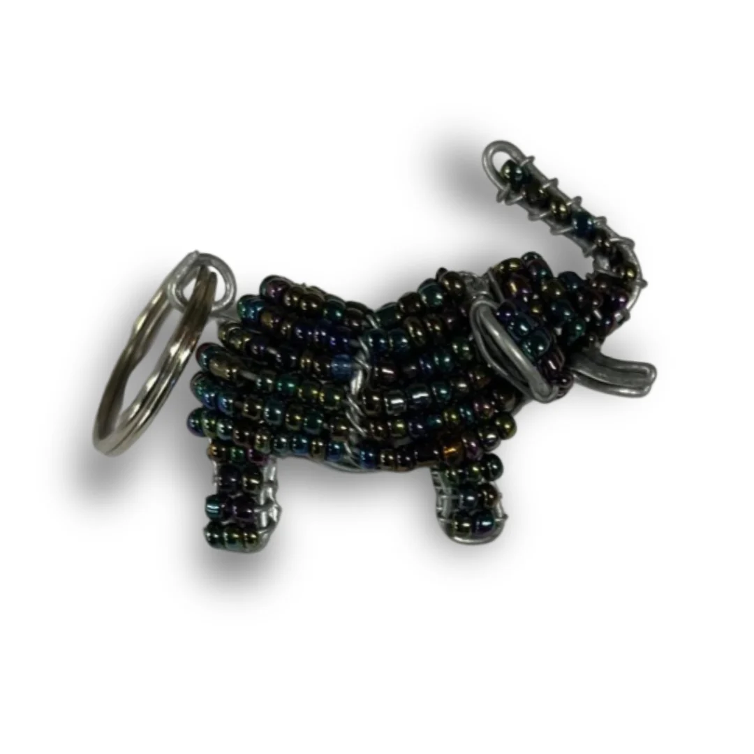 Beaded Keyring - Elephant