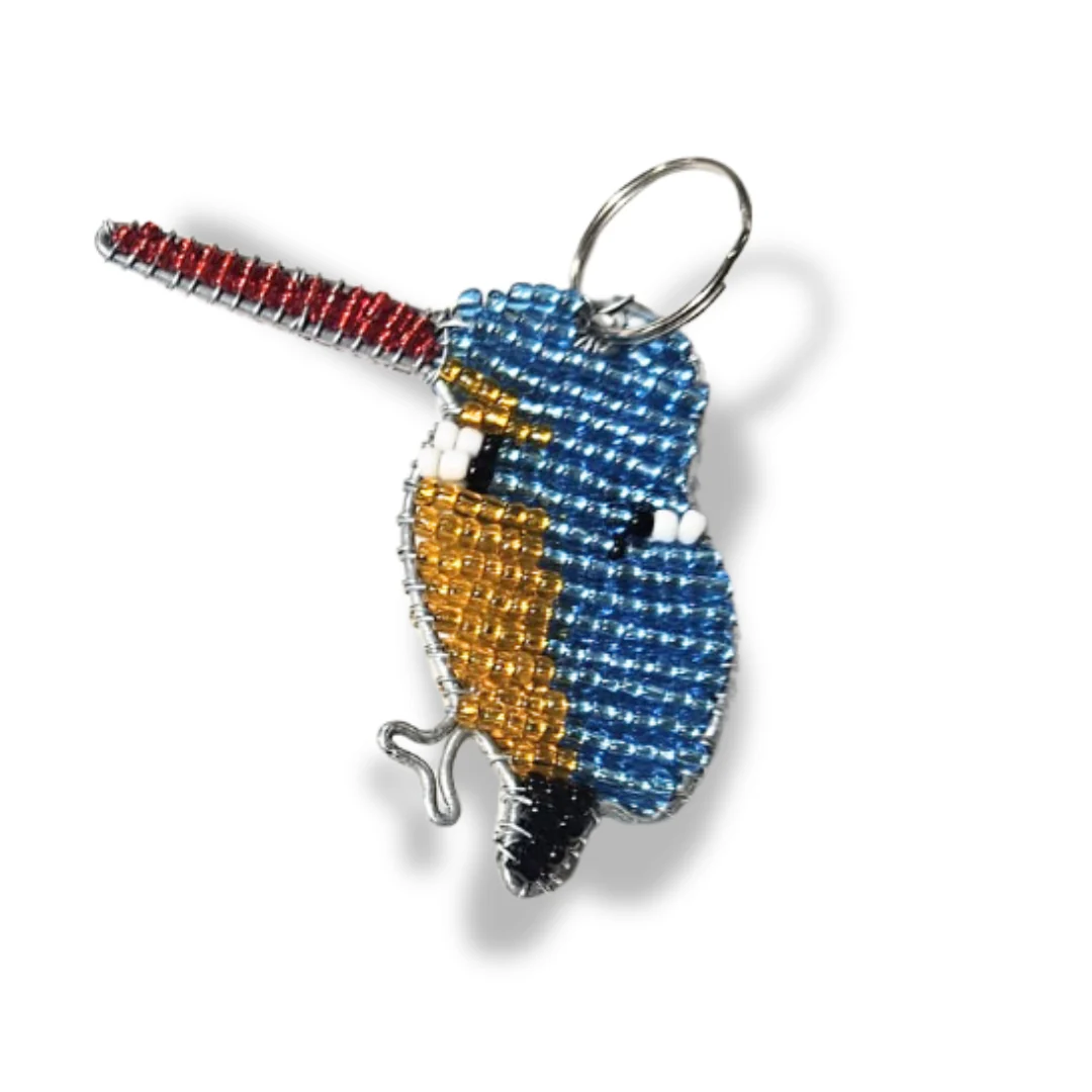 Beaded Keyring - Kingfisher