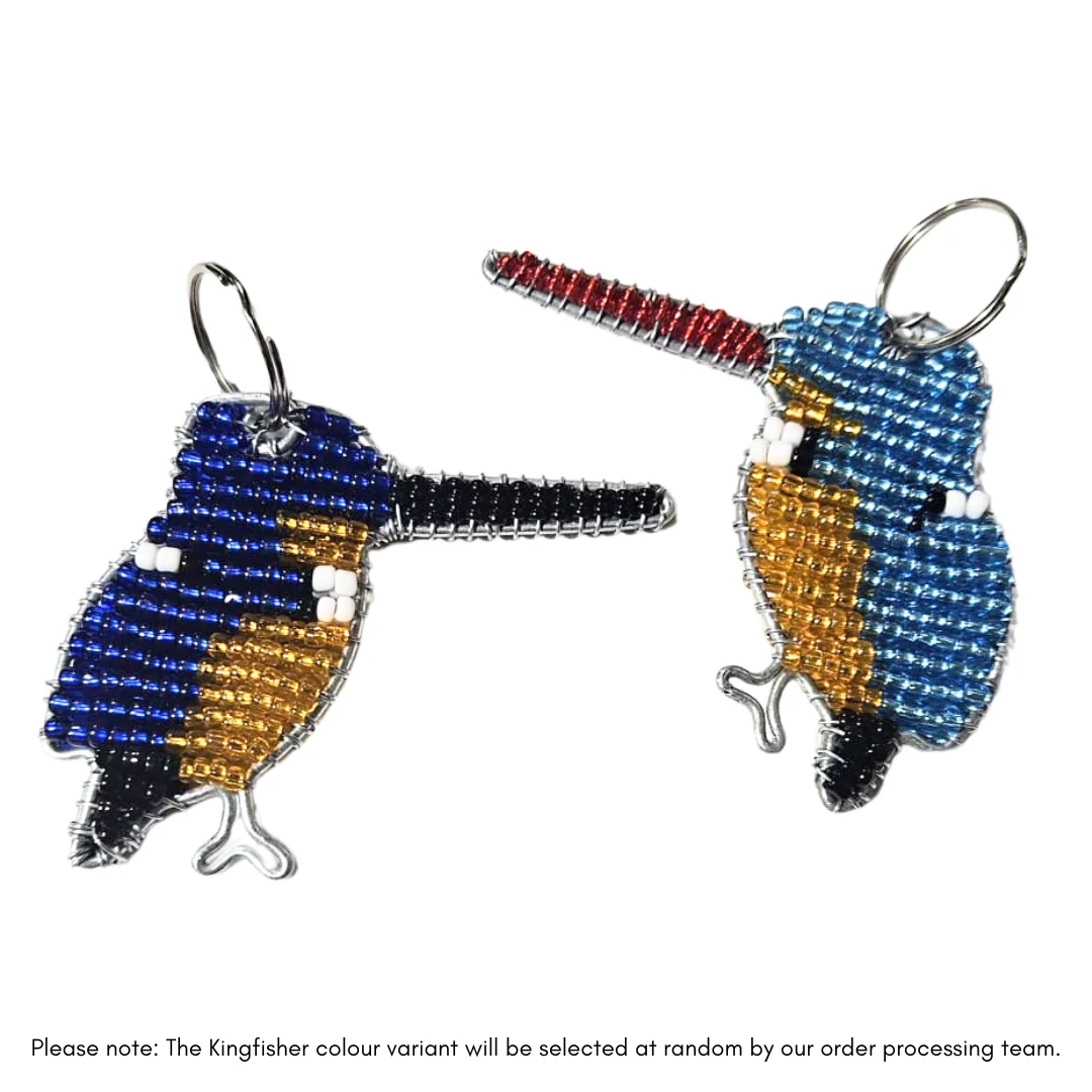 Beaded Keyring - Kingfisher - Image 3