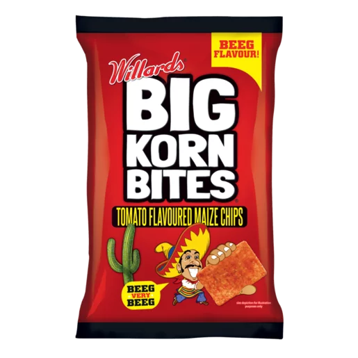 Willards Big Korn Bites Tomato 120g